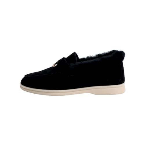 Image of Women's Summer Charms Suede Loafers - Premium Sheepskin Unlined Upper,Classic or Styles with Metal Detail for Casual, Office, Travel & All Day Wear