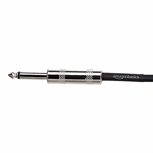 Cable 1/4" Amazon Basics para guitarra/bajo eléctrico, 10 pies, negro