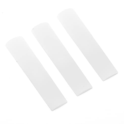 Tomotato Alto Saxophone Reeds,3 Pcs Alto Sax Saxophone Reeds Clarinet Reeds with Plastic Protection Cover Advanced Craft Resin 2.5 Reeds Saxophone Accessories(White)