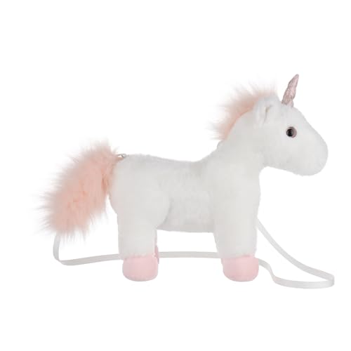 Apricot Lamb Pink Unicorn Animal Shoulder Bag Crossbody Plush Purse for Adults and Teen Girls Boys, Stuffed Animal Shoulder Bag, Kids and Adults Fashion Handbags, 11.9 Inches4