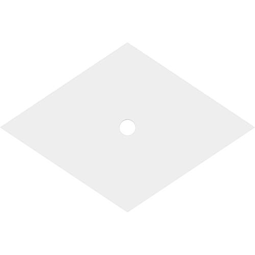 Image of Ekena Millwork CMP16X10DD-01000 Diamond Architectural Grade PVC Contemporary Urethane Ceiling Medallions 16 inchW x 10 5 /8 inchH x 1 inchID x 5 1 /2 inchC x 1 inchP