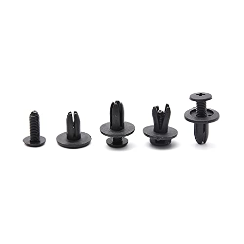 Rivet clips 6mm universels pour voiture et ATV en plastique noir | Lot de 50