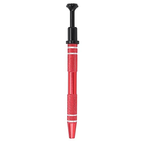 4 Claws Tweezers, Retractable Alloy Prong Holder Jewelry Clip Piercing Ball Grabber Tool for Jewels Gems Parts Grabbing(Red)