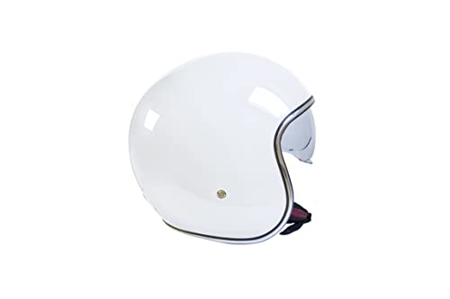 NORSETAG - Casque Jet Alto (Blanc, X-Large)