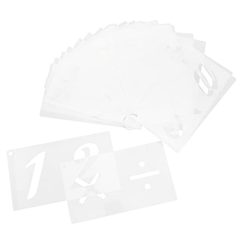 HOMSFOU 40Hojas Plantillas Reutilizables De Letras y Números Para Aerosol Para Manualidades Decoración De Pósteres y Proyectos DIY