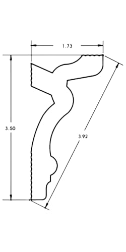 Creative Crown | 48 Ft of 3.5" Duncan Foam Crown Molding kit W/precut Corners 4 Inside & 1 Out (Made in USA - Available in 5 Other Styles and Sizes)