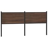 vidaXL Cabecero de Madera de ingeniería y Acero marrón Roble 160 cm, cabecero de Cama, cabecero de Panel, cabecero para Cama de Matrimonio