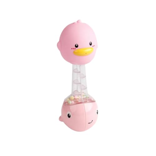 CORHAD 手 ガラガラ おもちゃ 赤ちゃん 手 ガラガラ 赤ちゃん ガラガラ おもちゃ 幼児 おもちゃ 手 ガラガラ 赤ちゃん用 音楽 楽器 アヒル ピンク