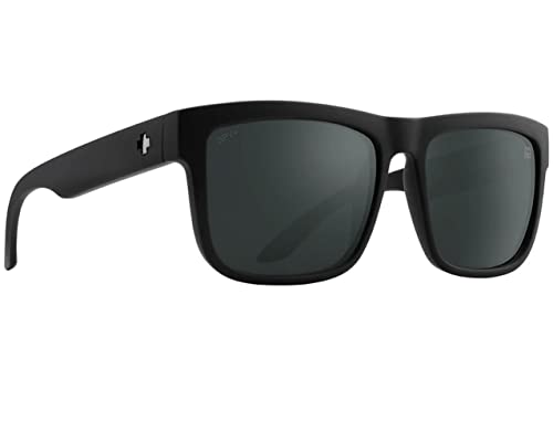 Spy Discord Discord Sunglasses Soft Matte Black with Happy Boost Black Mirror Polarized Lens + Case