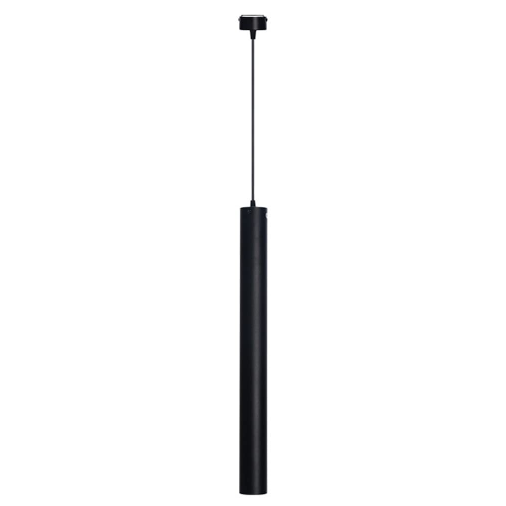 SXECAEPS Modern creative chandelier Modern Led Black Single Head Hanging Lamp Light Aluminum Long Tube Bar Hall Bedroom Bedside Ceiling Downlights Downlight Droplight/6 * 40Cm