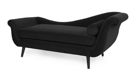 Image of Rosewood 2-Seater Settee Sofa Diwan Couch for Home and Living Room (Black, Large)