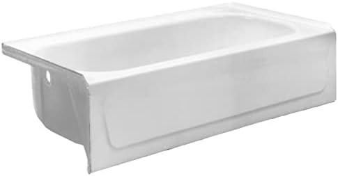 PROFLO PFB16L Folsom 60" X 30" Enameled Steel Soaking Bathtub - Three Wall Alcove Installation (Left-Side Drain) - White