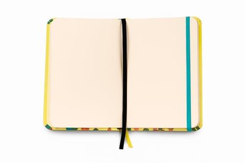 Image of COI A5 5.5 x 8.5 in Hardcover Unruled Diary - 192 Pages of 80 GSM Natural Paper, Elastic Closure & 2 Ribbon Bookmarks, Rounded Corners - Portable Journal for Writing, Travel & Bullet Journaling