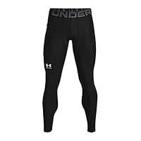 Under Armour Men's HeatGear Armour Leggings, Black (001)/Pitch Gray, Large Tall