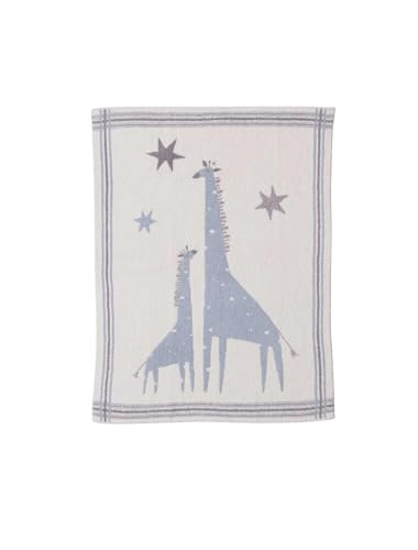 Image of Barefoot Dreams CozyChic Giraffe Stroller Blanket, Rain Drop Multi, 30 inchx40 inch