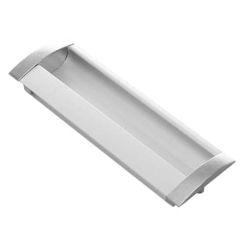 Abaodam Tirador embutido de aluminio para puerta corredera de armario, diseño oculto, 128mm distancia de agujero miniatura 1