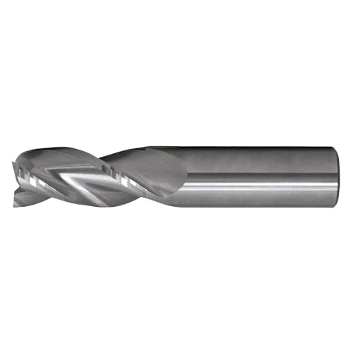 Cleveland C72405 CEM-AM3 Imperial Long Corner Radius End Mill, 1/2 in Dia Cutter, 0.015 in Corner Radius, 2-1/2 in Length of Cut, 3 Flutes, 1/2 in Dia Shank, 4 in OAL, Bright (Each)