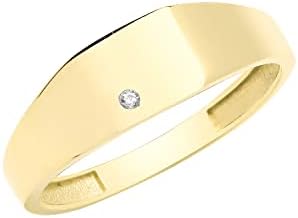9k Yellow Gold Men/Women Signet & Sove...