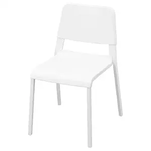 Ikea TEODORES Chair, Steel, Epoxy/Polyester Powder Coating (White)