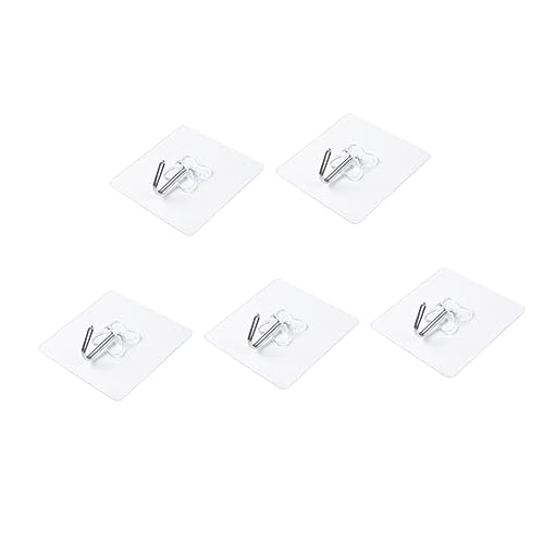 Uonlytech 20 Piezas colgador de gancho adhesivo colgador de pared home decor decoração casa Gancho para accesorios Gancho para decoración casa gancho de pared claro gancho