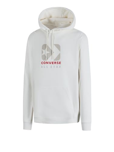 Converse Sweat à capuche Script pour homme - Blanc Modèle 10026202-A01 Synthétique, Blanc, L