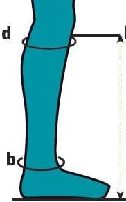 Medicinal high tights (calf-leng) medium graduated compression K1 Cotton Ref.401 Orione Size 5 inch. 16.52"/18.11" D - inch. 11"/11.81" B