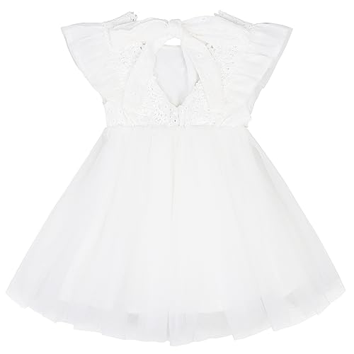 AGQT Kleinkind Mädchen Tutu Tüllkleid Rüschen Ärmel Sommer...