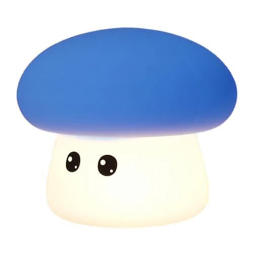 Lampe de nuit multicolore changeante en forme de champignon de dessin animé, lumières d ' ambiance rechargeables à commande, adaptées à la décoration de...