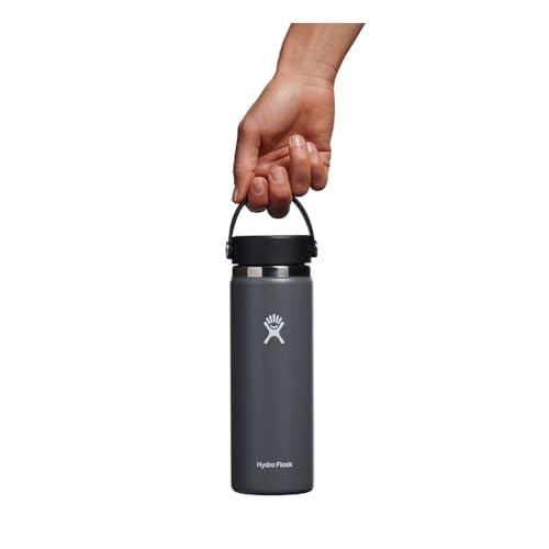 Image of Hydro Flask Water Bottle - Insulated Stainless Steel - Wide Mouth Flex Lid, Non Spill, Leakproof and Refillable in 20 Oz Stone