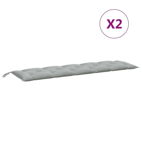 Coussin pour banc de jardin en tissu polyester de qualité supérieure lot de 2 gris