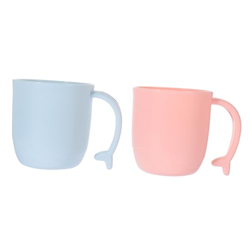 GLEAVI 2Piezas Taza de Enjuague Bucal para Soporte de Cepillo de Moderno para Material Duradero Colores