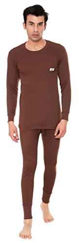 Rupa Thermocot Volcano Men's R-Neck Thermal Set (R-Neck,90,Brown)