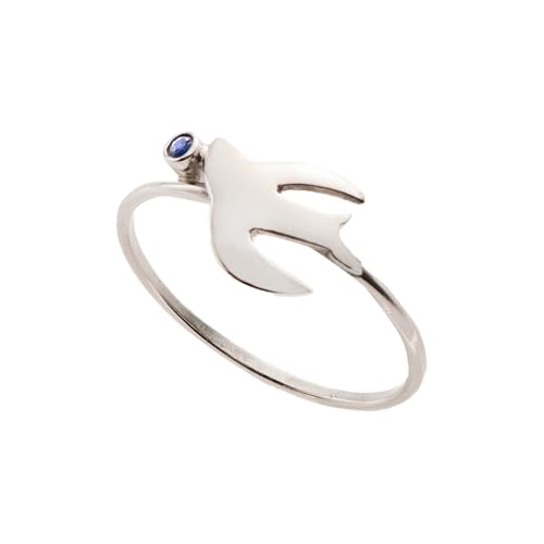 [sese urban mining jewelry] プラチナ スワロウズギフトリング 鏡面仕上げ サファイア付き