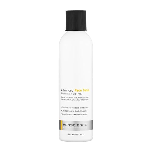 MenScience Androceuticals Advanced Face Tonic, Alcohol Free and Oil Free, 6 Fl Oz
