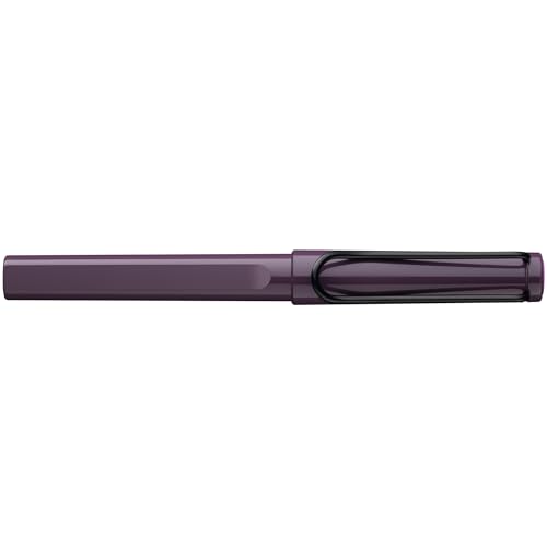 Image of Lamy safari violet blackberry - Rollerball Pen with ergonomic grip & line width M - for pleasant long writing - made of robust ASA plastic - including rollerball refill M 63 in black