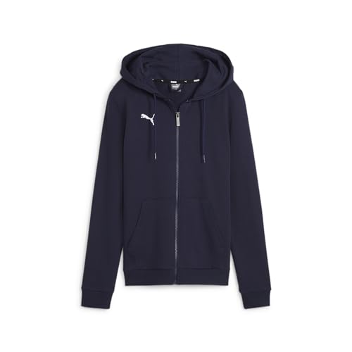 Puma Damen Teamgoal Casuals Hooded Jacket Sweat, Puma Navy-Puma White, M EU