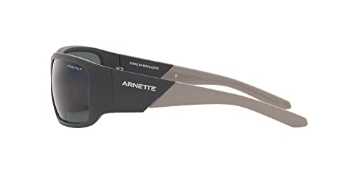 ARNETTE Man Sunglasses Matte Black Frame, Dark Grey Lenses, 64MM4