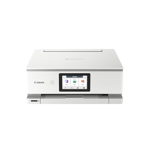 Canon Pixma TS8751 Impresora Multifunción 3 en 1, Sistema de Inyección de Tinta, Impresión, Escaneo y Copia, WiFi, Impresión Doble Cara, Alimentación Bidireccional, Blanco