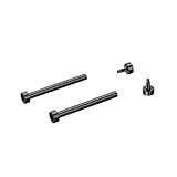HIAGOQU 22mm Smart Watch Accessory Watch Band Lug Link Pins Stainless Steel Screw Tube Kit Compatible with Garmin Fenix 5/5 Plus 935 945 S60 Fenix 6/6 Pro (Black) - 2 Screws, 2 Screwdrivers