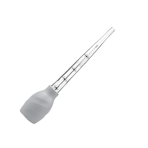 CIYODO Contagocce per Olio da Cucina Tubo Graduato con Pennello in Silicone per Tacchino Pompa per Condire Strumento per Barbecue per Casa Ristorante