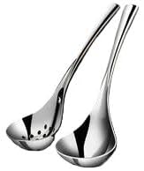 304不锈钢大汤勺家用加厚长柄勺饭勺粥勺子 Stainless Steel Long handled soup spoons，Spoons,Meal spoon 创意中空防烫喝汤调羹 Household Cleaning，Kitchen Storage Essentials