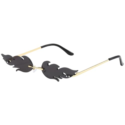 Masks for Adults, Flame Glasses Novelty Flame Sunglasses Unique Shape Glasses Photo Prop Fashion Party Toy Children Adult Women Ladies Costume Accessories