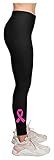 Tstars Breast Cancer Awareness Legging Ribbon only Ribbon Black Large