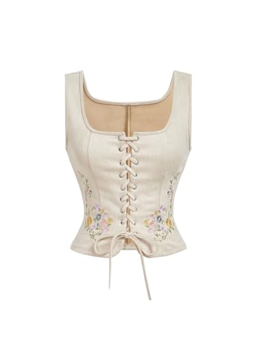 GORGLITTER Women's Western Cowgirl Rodeo Country Concert Outfits Vest Tops