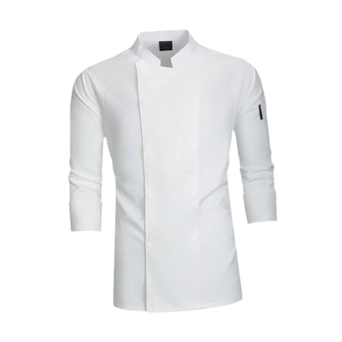 Colaxi Chef Coat Chef Work Clothes Waiter Waitress Apparel Cooker Clothing Chef Uniform, XL