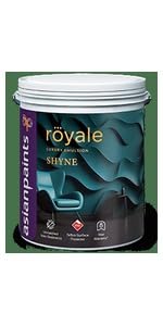 Image of Asian Paint Royale Shyne Luxury Emulsion Premium Interior Emulsion - Luxury Finish | Stain Resistant, Washable | 10 Liter (White)