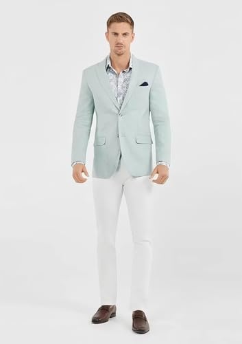 Mens Lightweight Linen Suit Blazer Jacket Casual Summer Wedding Style2