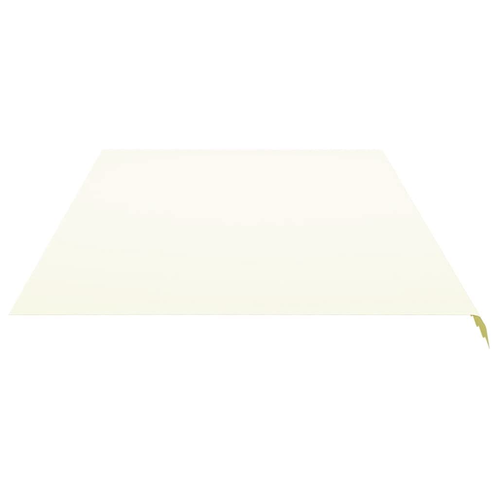 vidaXL Tissu de Remplacement pour Auvent Toile d'Auvent Tissu de Rechange pour Store Banne de Jardin Patio Terrasse Extérieur Crème 6x3,5 m