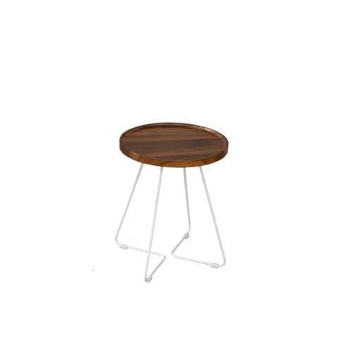 Table basse ronde blanche en métal pour optimiser les angles vides - 2
