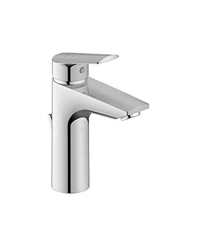 Duravit No.1 Basin taps, Size M (spout Height 117 mm), Basin Mixer tap, Basin Mixer tap with Energy-Saving FreshStart Function, Chrome